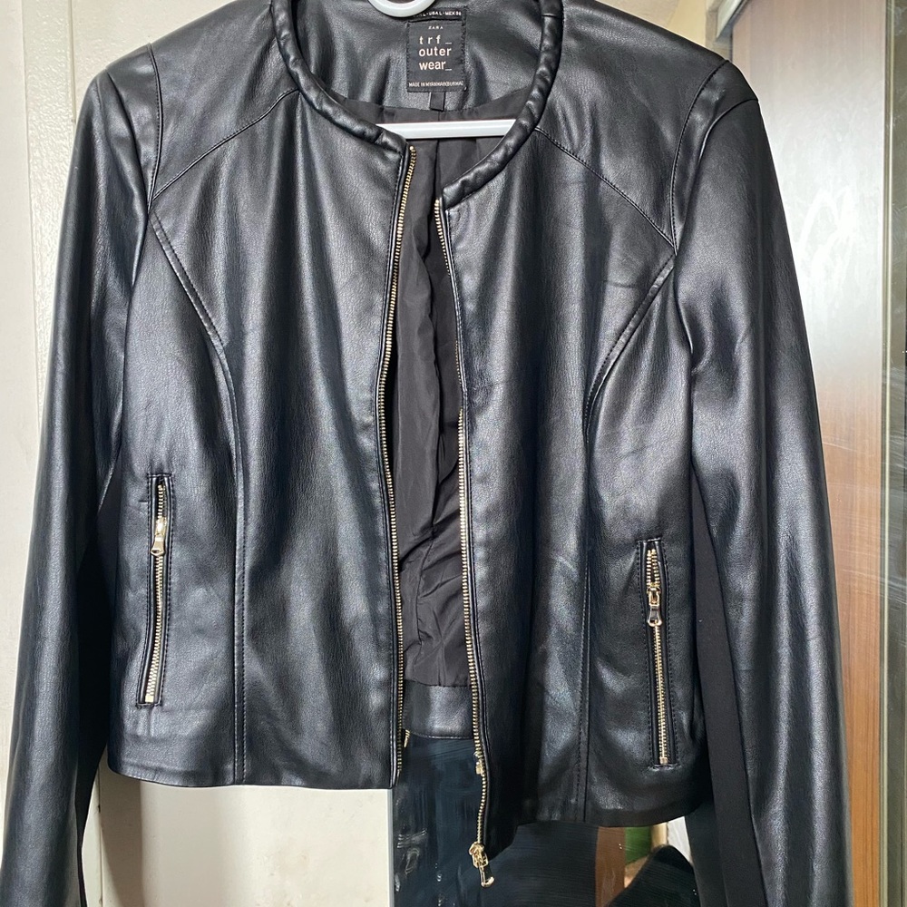 Zara faux leather jacket